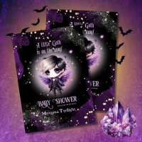 Gothic Baby Cute Boy  Moonlight Lullabies Invitation