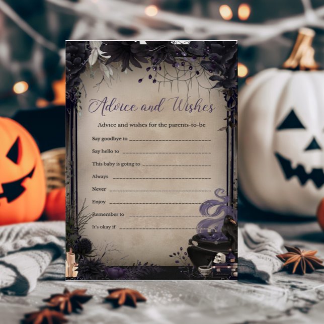 Gothic Baby is Brewing Advice and Wishes Game (A Baby is Brewing Baby Shower Advice and Wishes Game)