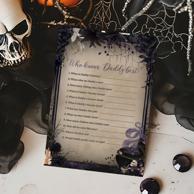 Gothic Baby is Brewing Who knows Daddy Best Game (A Baby is Brewing Baby Shower Who knows Daddy Best Game)