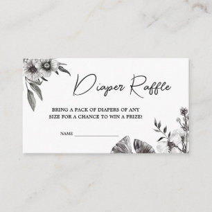 Gothic Baby Shower Diaper Raffle Enclosure Card