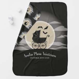 Gothic Baby Shower Halloween Carriage Blanket