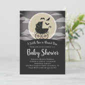 Gothic Baby Shower Halloween Carriage Invitation (Standing Front)