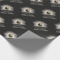 Gothic Baby Shower Halloween Carriage Wrapping Paper