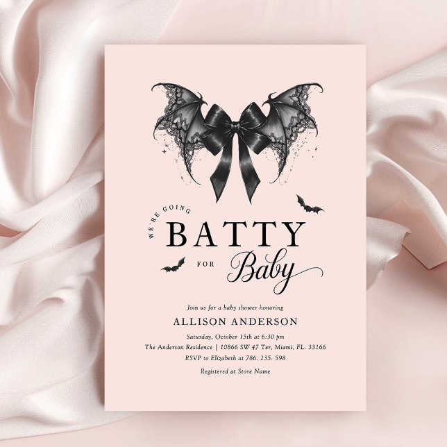 Gothic Baby Shower Halloween Invitation (Creator Uploaded)