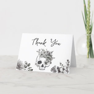 Gothic Baby Shower  Letterpress Thank You Card