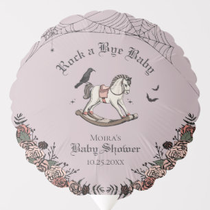 Gothic Baby Shower Rock a Bye Baby Purple Balloon