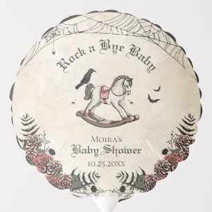 Gothic Baby Shower Rock a Bye Baby Rocking Horse Balloon