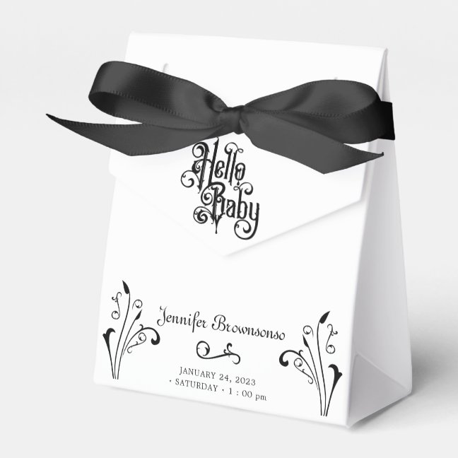 Gothic Baby Shower Theme Party Favor Boxes