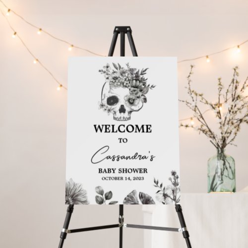 Gothic Baby Shower Welcome Sign