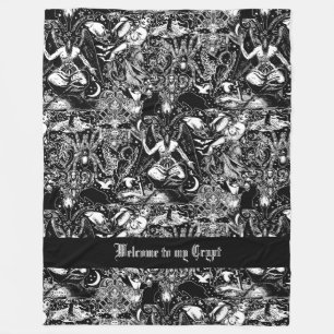 Gothic Baphomet Dark Arts Alternative Fleece Blanket