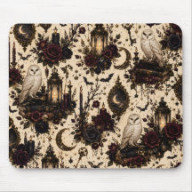 Gothic Barn Owl Mousepad