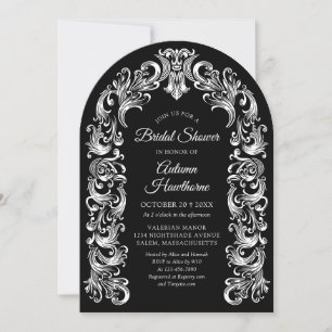 Gothic Baroque Arch Bridal Shower Invitation