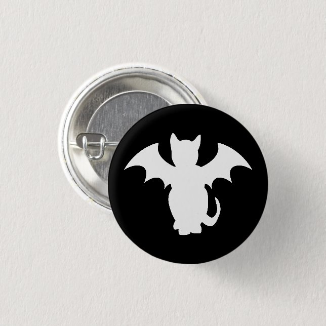 GOTHIC BAT CAT PIN (Front & Back)