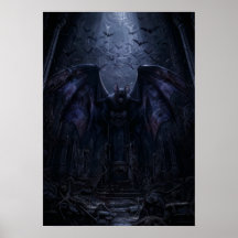 Gothic Bat Dark Night Art Print