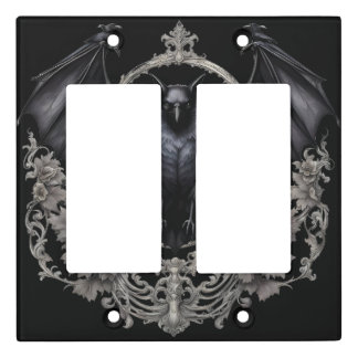 Gothic Bat Emblem Light Switch Cover