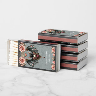 Gothic Bat Wedding Matchboxes