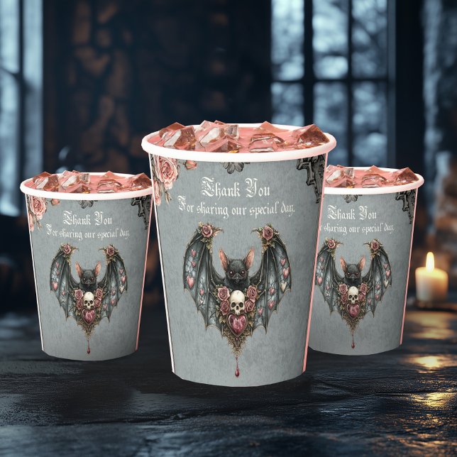 Gothic Bat Wedding Paper cup (Creator Uploaded)