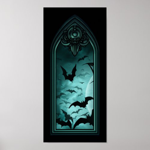 Gothic Bat Window 1 of 6 Poster