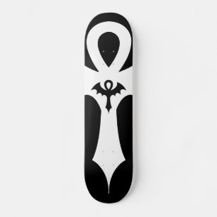 Gothic Bat Wing Ankh Skateboard