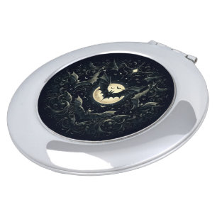 Gothic Bats Compact Mirror