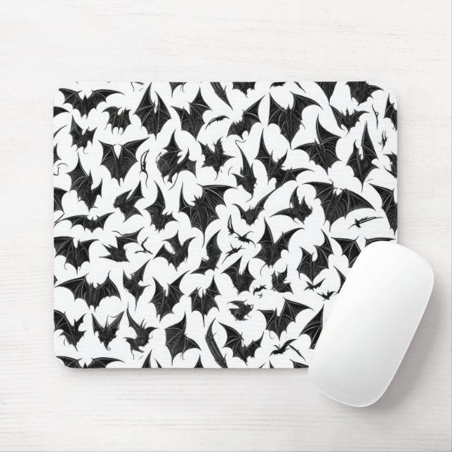 Gothic Bats Mouse Pad (With Mouse)