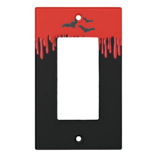 Gothic Bats  Red Dripping Blood Halloween Party Light Switch Cover