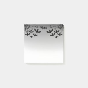 Gothic Bats Spiderweb Post-it Notes