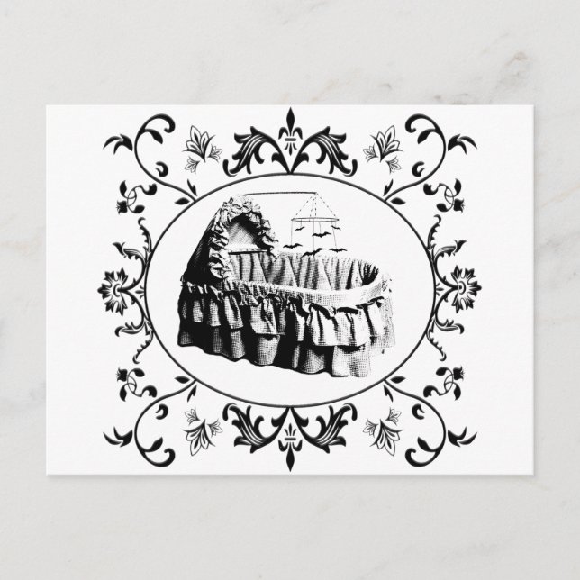 Gothic Batty Bassinet Postcard (Front)
