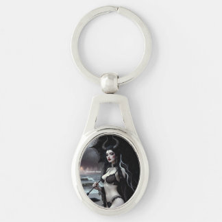 Gothic Beach Beauty Keychain