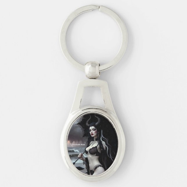Gothic Beach Beauty Keychain (Front)