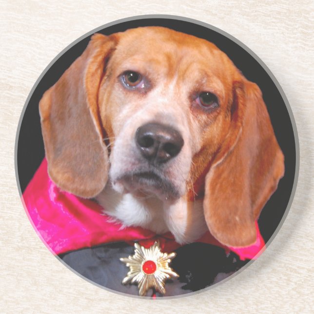 Gothic Beagle, Dogula Beagle Lugosi coaster (Front)