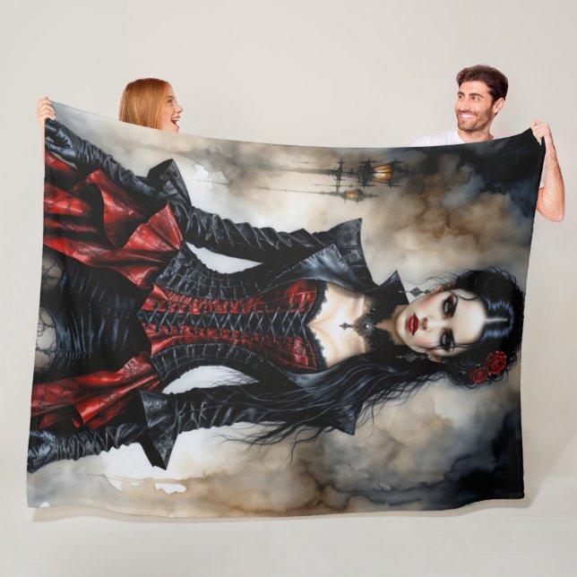 Gothic Beauty Fleece Blanket (In Situ)