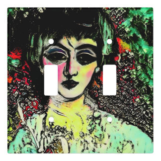 Gothic Beauty Portrait Light Switch Cover