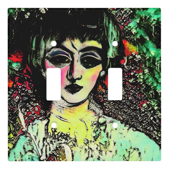 Gothic Beauty Portrait  Light Switch Cover (Front)