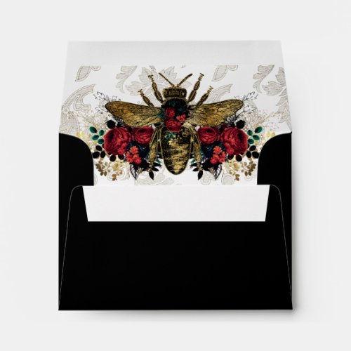 Gothic Bee  Roses  Envelope