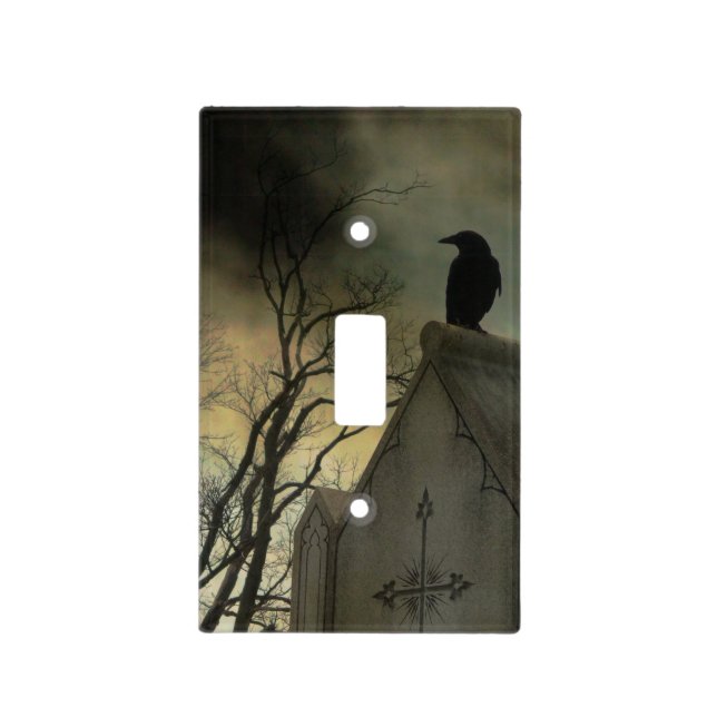 Gothic Bird Light Switch Cover (Front)