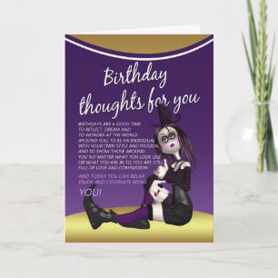 gothic birthday card - birthday thaughts for you -