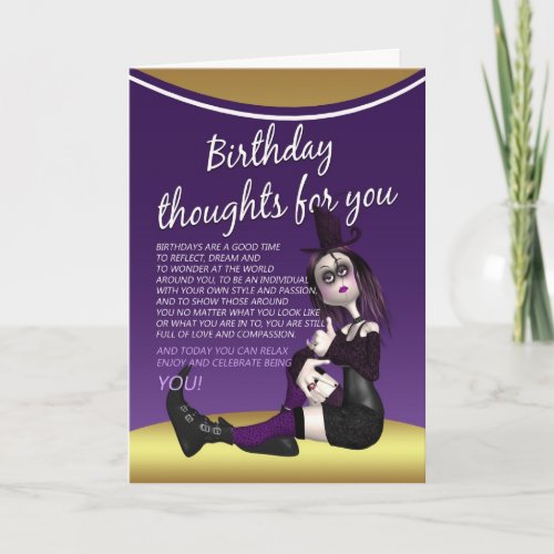gothic birthday card _ birthday thaughts for you _