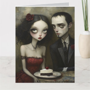 Gothic Birthday card to wife Greeting Card