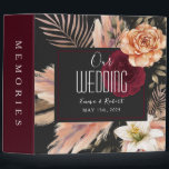 Gothic Black and Burgundy Floral Wedding Album 3 Ring Binder<br><div class="desc">Rustic Elegance Meets Gothic Romance – This stunning wedding photo album combines rustic charm with gothic elegance. Featuring dark burgundy and black watercolor florals, pampas grass, and simple calligraphy script, it's the perfect keepsake for couples who adore a romantic, chic vibe. Ideal for preserving your wedding memories in style, this...</div>