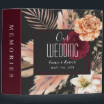 Gothic Black and Burgundy Floral Wedding Album 3 Ring Binder<br><div class="desc">Rustic Elegance Meets Gothic Romance – This stunning wedding photo album combines rustic charm with gothic elegance. Featuring dark burgundy and black watercolor florals, pampas grass, and simple calligraphy script, it's the perfect keepsake for couples who adore a romantic, chic vibe. Ideal for preserving your wedding memories in style, this...</div>