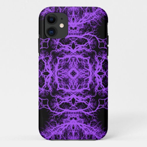 Gothic Black and Purple Design iPhone 11 Case