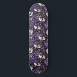 Gothic Black and Purple Skulls Roses Skateboard<br><div class="desc">This Gothic Skulls and Roses Skateboard design is perfect for anyone who loves gothic or goth art</div>