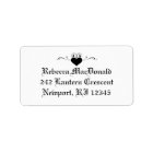 Gothic Black and White Address Label | Zazzle
