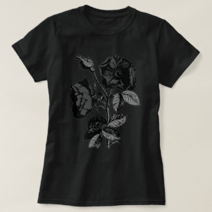 Gothic Black Antique Rose T-Shirt