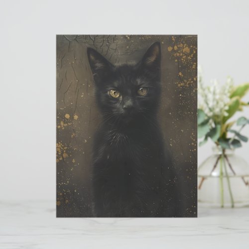 Gothic Black Cat 85 x 11 Scrapbook Paper