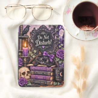 Gothic Black Cat and Books Kindle Cover