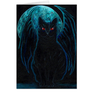 Gothic Black Cat Cards
