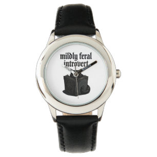 Gothic Black Cat Introvert Reading Book Feral Aest Watch