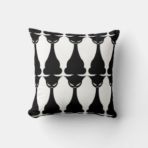 Gothic black cat silhouette pillow